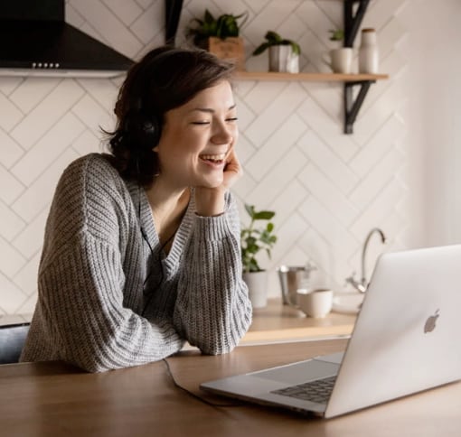 woman making video call